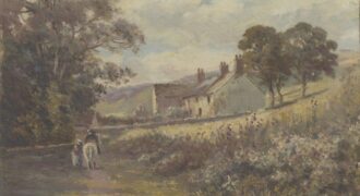 View to the corn mill with pony, by Vernon Edmunds