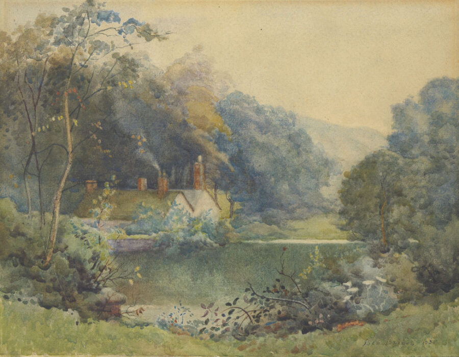 Mill Dam and Distant Mill, by Ben Baines, 1935